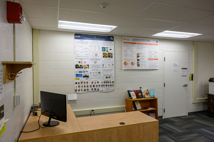 The reception area of the Electrophysiology Resource Laboratory.